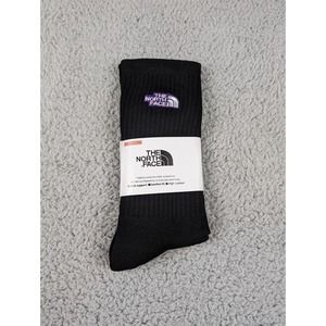 The North Face Crew Socks Mens Large 9-11‎ Black Embroidered Logo Outdoor NWT